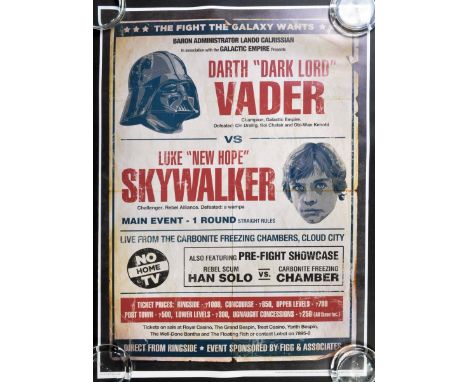 Estate of Dave Prowse - Star Wars - an Old Red Jalopy produced 2012 Star Wars ' Darth Vader Vs Luke Skywalker ' boxing style 