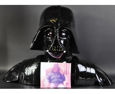 Estate of Dave Prowse - Star Wars - a Darth Vader helmet, face mask and shoulder armour arrangement. Unknown origin, and like