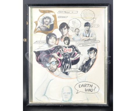 Estate of Dave Prowse - Fan Art - Dave Prowse Is... - a large format piece of fan art, in pencil and watercolour, showing a m