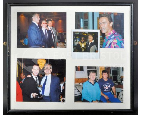 Estate of Dave Prowse - Star Gym - a framed presentation of personal photographs of Prowse alongside various celebrities, all