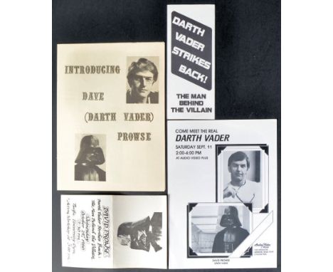 Estate of Dave Prowse - Star Wars - a collection of x4 items of promotional material relating to Prowse and his work as Darth