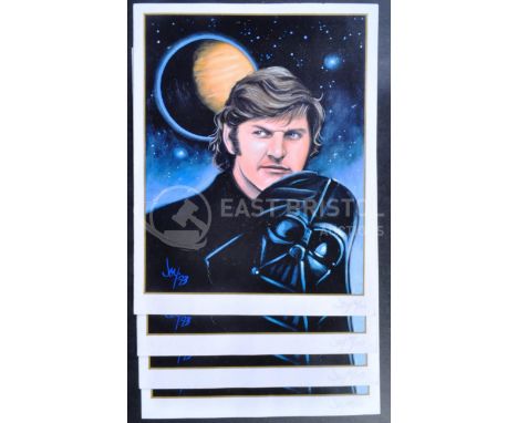 Estate of Dave Prowse - Star Wars - Fan Art - a set of x4 8x10" art prints showing Prowse as Darth Vader. Each signed by the 