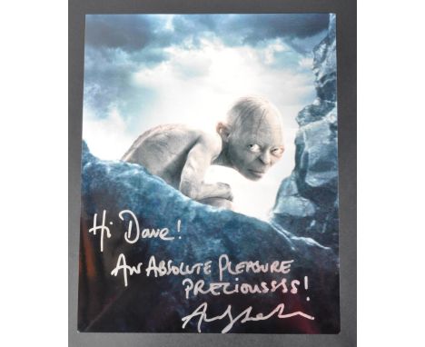 Estate of Dave Prowse - The Lord Of The Rings - Andy Serkis (Gollum) - autographed 8x10" colour photograph signed to Mr Prows