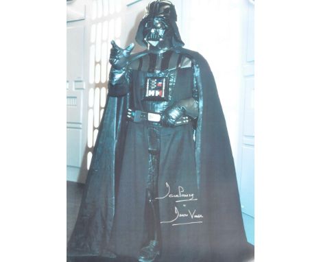 Estate of Dave Prowse - Star Wars - Dave Prowse (1935-2020) - large format autographed poster print of Prowse as Darth Vader 
