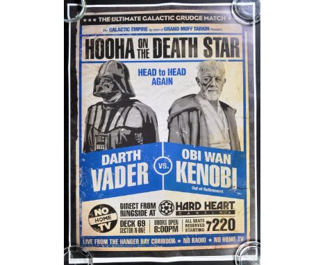 Estate of Dave Prowse - Star Wars - an Old Red Jalopy produced 2012 Star Wars ' Darth Vader Vs Obi Wan Kenobi ' boxing style 