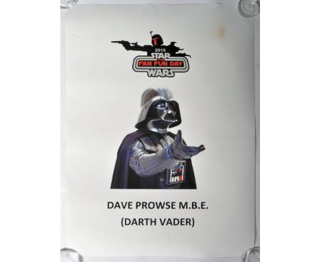 Estate of Dave Prowse - Star Wars - Personal Appearances - Prowse's appearance poster from the 2015 Star Wars Fan Fun Day. Fe