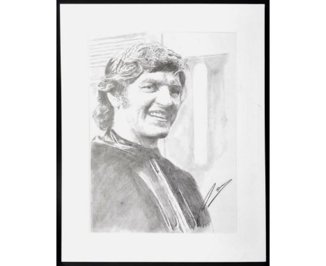 Estate of Dave Prowse - Star Wars - an original pencil study of Prowse as Darth Vader. Taken from an original publicity still