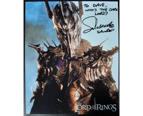 Estate of Dave Prowse - The Lord Of The Rings - Sala Baker (Sauron) - autographed 8x10" colour photograph from the franchise.