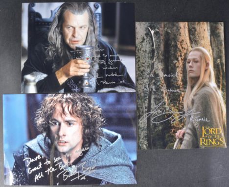 Estate of Dave Prowse - Lord Of The Rings - collection of x3 autographed 8x12 &amp; 8x10" photographs from the franchise, eac