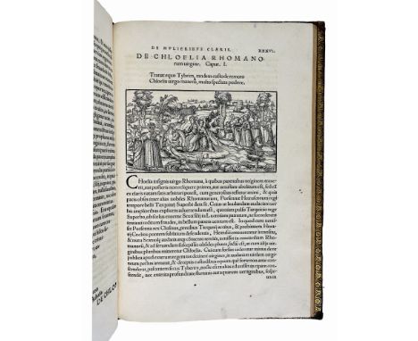 BOCCACCIO, Giovanni. De claris mulieribus. Berna, Matthias Apiarius, 1539Small Folio. 285x195 mm. 18th century leather bindin