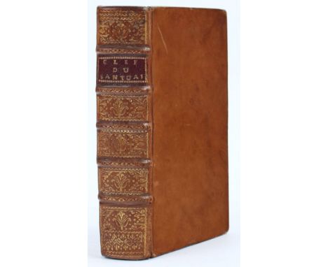 SPINOZA, Baruch, de. La clef du santuaire. Leiden, P. Warnaer, 16783 parts in a small 8vo volume. 145x85 mm. Contemporary ful