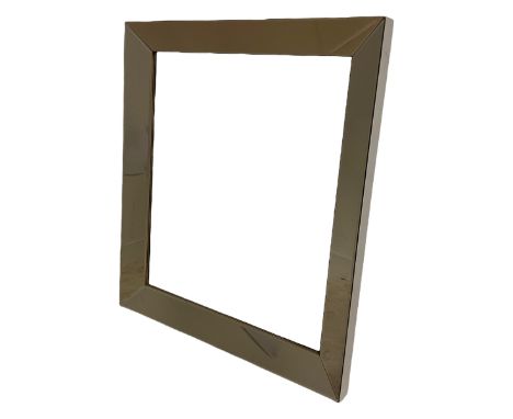 Contemporary rectangular wall mirror, bevelled plate within chamfered tinted frameDimensions: Height:&nbsp;85cm&nbsp; Length/