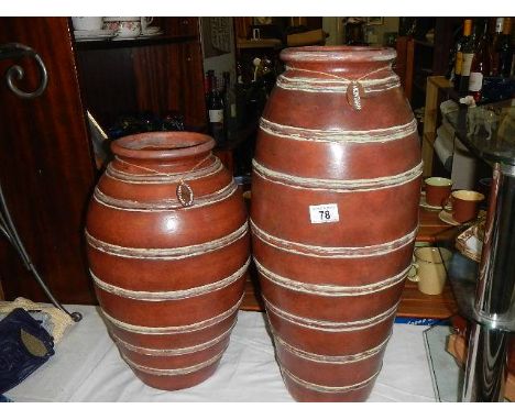 2 fabulous 'Mondian' terracotta planter collect only