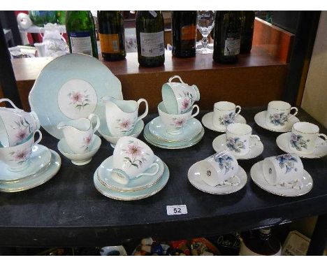 A Royal Worcester set 6 coffee cups and saucers and a Royal Albert 'Elfin' tea set