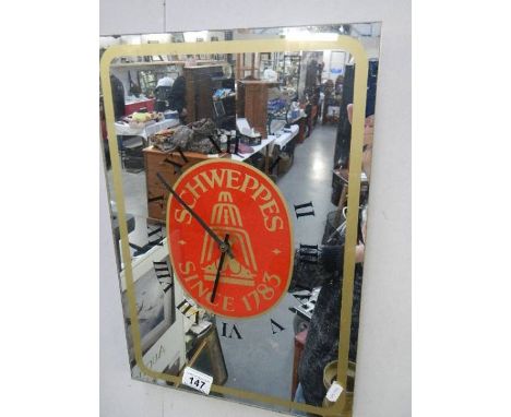 A Scweppes advertising clock. Collect only