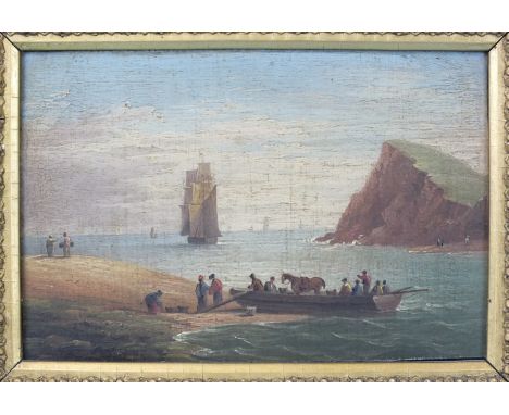 John Wallace Tucker (1808-1869) SHALDON PASSAGE, BOATS AND THE HESS ROCK, TEIGNMOUTH and EXMOUTH BEACH AND STARCROSS Inscribe