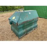 990l Merrick Loggin diesel bunded tank with 12v pump and pallet tine attachments