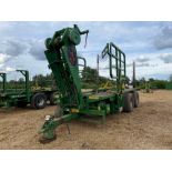 2014 Heath Super Chaser Extra QM twin axle bale chaser on 560/60R22.5 wheels and tyres, air brakes,