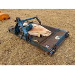 9ft pasture topper c/w front and rear roller, PTO driven, linkage mounted