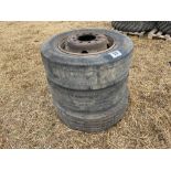 3No 265 70R19.5 10 stud wheels and tyres