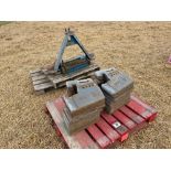 18No Ford / New Holland 40kg front wafer weights with frame