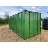 20ft shipping container with 10,000l bunded diesel tank and single phase pump