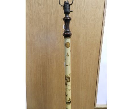 A 20th century chinoiserie design lamp standard 