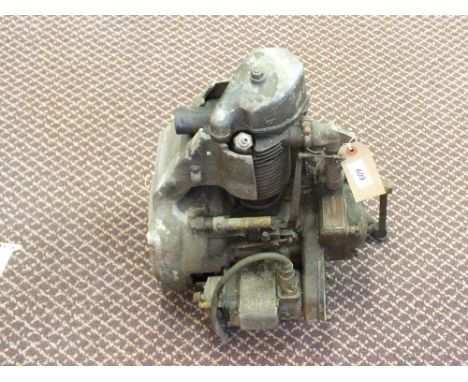 A J.A.P. model three single cylinder stationary engine, No.4079 plus a petrol tank
