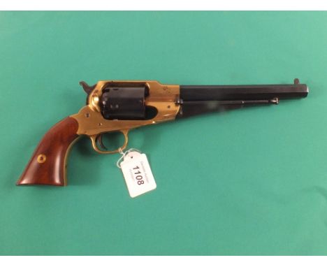 A fine inert replica of a Remington 1858 Army percussion revolver with brass frame