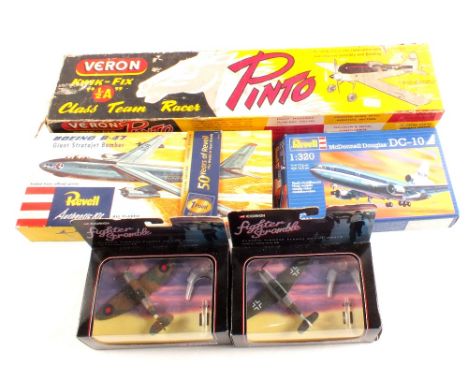 Boxed aircraft models including Corgi, Revell and Vernon