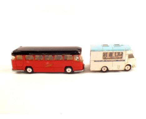 A Corgi 1120 Midland Red Express coach and 413 Mobile butchers shop