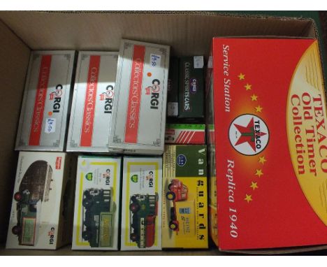 Various boxed Corgi Classics etc plus a Texaco service station