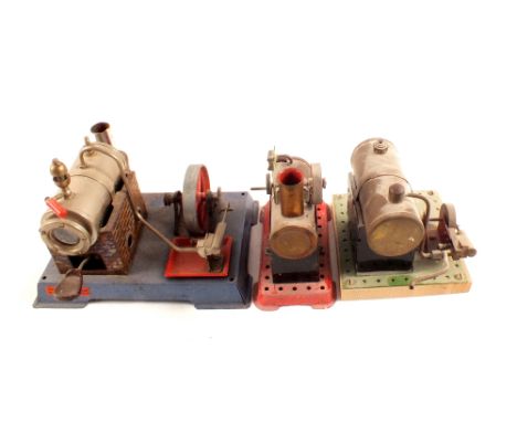 A German stationary steam engine plus two others