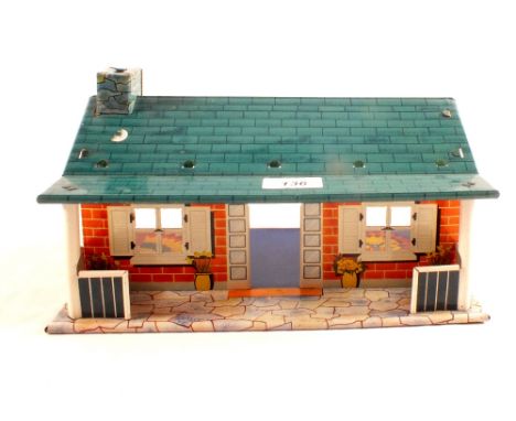 A Marx tin plate bungalow c1950