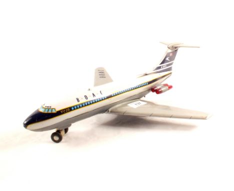 A Marx tin plate and plastic BOAC DC10 battery operated airliner