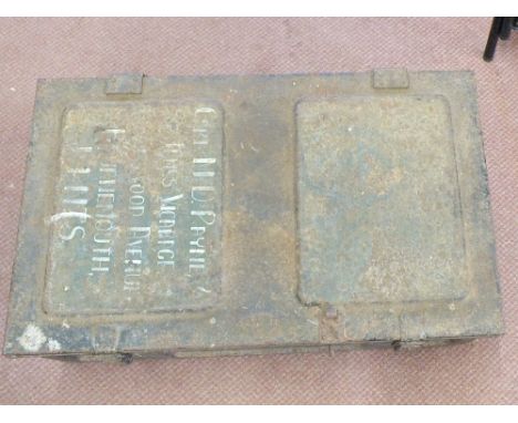 A 'tin trunk' marked to Cpt M.D.Payne