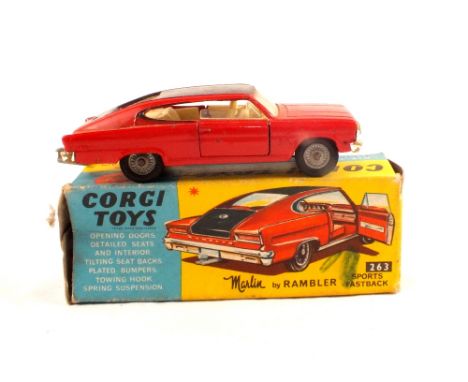 A boxed Corgi 263 Ramber Merlin Sports