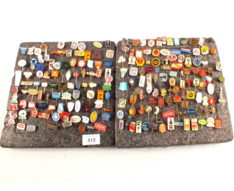 Two cards of various continental stick pins