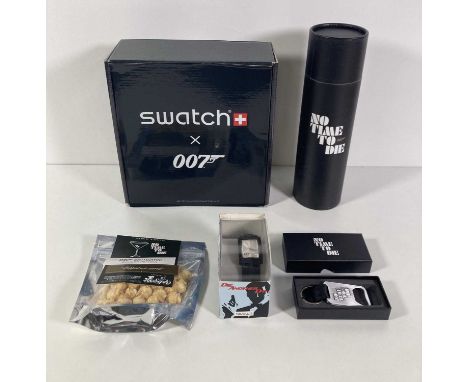 James Bond collectables to inc: 'Die Another Day' Swatch watch in original box, Swatch full cocktail set in original box, 'No