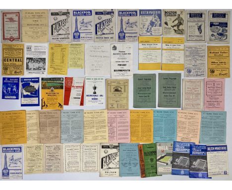 Approx 73 mixed football programmes for the 40s, 50s &amp; 60s. To include Manchester City vs Liverpool 48, Manchester City v