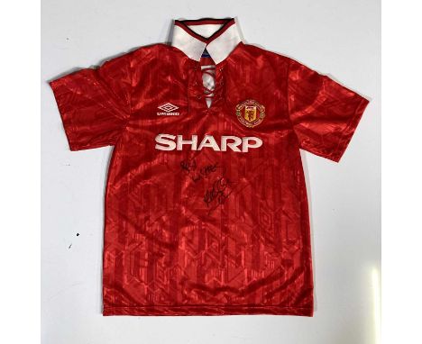 Manchester United Retro Shirt, 1963 - Signed by Cantona