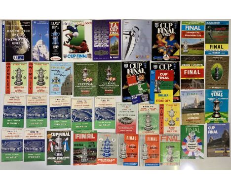 38 Cup Final football programmes to include FA Cup finals from Everton vs Watford 84, Liverpool vs Manchester United 77, Manc