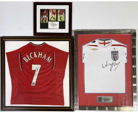 David Beckham Autographed 100th Cap England Shirt - Signed