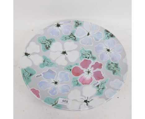 1980s Poole Pottery charger, by Ros Sommerfelt, 35cm 