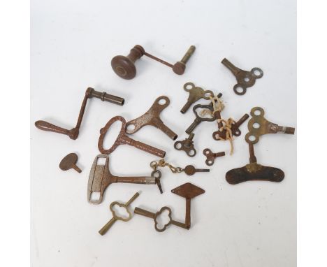 A group of Vintage clock keys (boxful) 