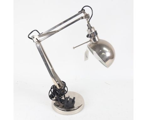 An aluminium anglepoise desk lamp 