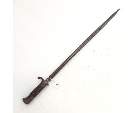 A First World War Period German bayonet, blade length 50cm 