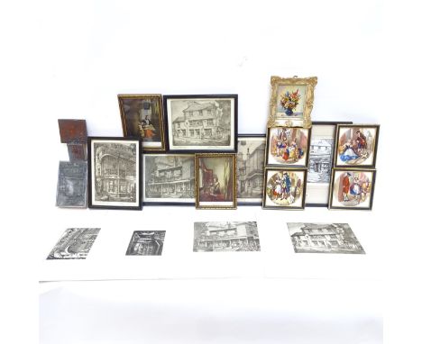 J Lewis Stant, a set of 4 etchings, The Pantiles, Royal Tunbridge Wells, limited edition of 30 sets of signed artist's proofs