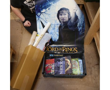 Lord of the Rings posters, Harry Potter book etc 
