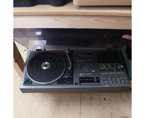 SHARP - a Vintage Hi-Fi stereo music centre SG-400E, with built-in turntable 
